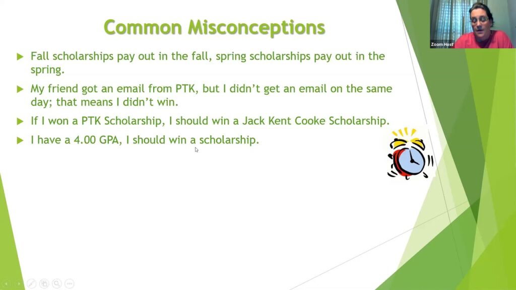 PTK-Scholarship-Basics-Webinar Screenshot Scholarship Basics Webinar